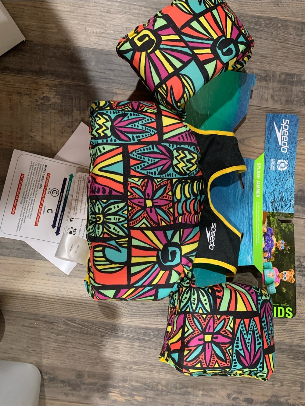 Speedo Black and Neon Swim multicolor Vest